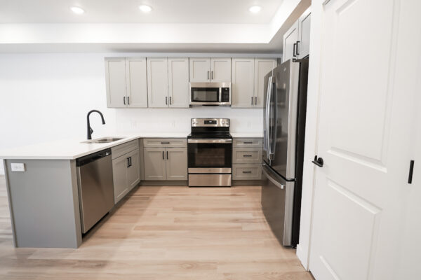 modern townhome kitchen