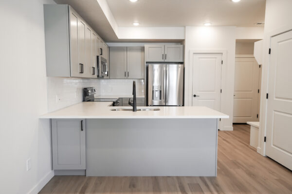 modern townhome kitchen