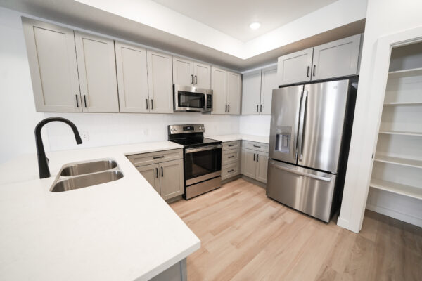 closer view of townhome kitchen