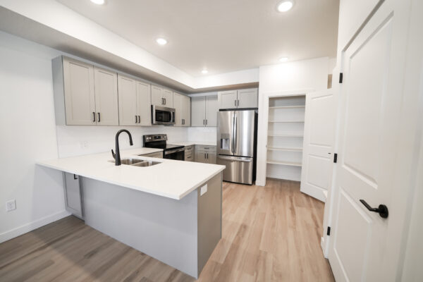 View of the townhome kitchen