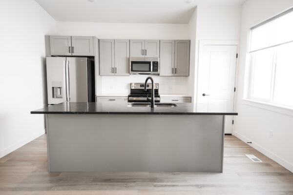 beautiful modern townhome kitchen